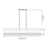 PENDENTE LED HALL RETANGULAR 4000K 38W BIVOLT 4X120X5CM ALUMÍNIO | SPOTLINE 810/120