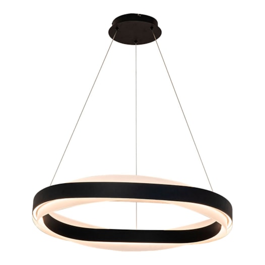 PENDENTE LED HARMONY REDONDO 3000K 100W BIVOLT Ø80X10CM METAL E ACRÍLICO PRETO | USINA IMPORTS UI20270/80PT PENDENTE LED HARMONY REDONDO 3000K 100W BIVOLT Ø80X10CM METAL E ACRÍLICO PRETO | USINA IMPORTS UI20270/80PT