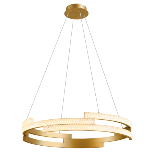 PENDENTE LED HOOP 3000K 100W BIVOLT Ø82CM ALUMÍNIO DOURADO| +LUZ PE-140/100.82DF PENDENTE LED HOOP 3000K 100W BIVOLT Ø82CM ALUMÍNIO DOURADO| +LUZ PE-140/100.82DF