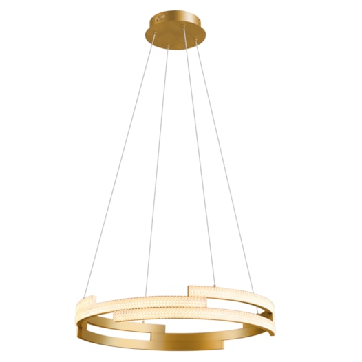 PENDENTE LED HOOP 3000K 78W BIVOLT Ø62CM ALUMÍNIO DOURADO| +LUZ PE-140/78.62DF PENDENTE LED HOOP 3000K 78W BIVOLT Ø62CM ALUMÍNIO DOURADO| +LUZ PE-140/78.62DF