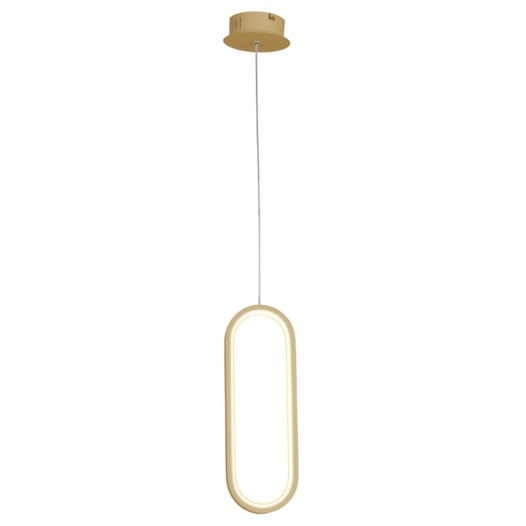 PENDENTE LED HOOP OVAL 16W 3000K 35X12CM ALUMÍNIO DOURADO | STUDIOLUCE WHITE QPD1321DO PENDENTE LED HOOP OVAL 16W 3000K 35X12CM ALUMÍNIO DOURADO | STUDIOLUCE WHITE QPD1321DO