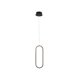 PENDENTE LED HOOP OVAL 16W 3000K 35X12CM ALUMÍNIO PRETO | STUDIOLUCE WHITE QPD1321PT PENDENTE LED HOOP OVAL 16W 3000K 35X12CM ALUMÍNIO PRETO | STUDIOLUCE WHITE QPD1321PT