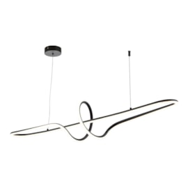 PENDENTE LED ILLUSION 3000K 36W BIVOLT 98X30X20CM ALUMÍNIO E SILICONE PRETO | USINA IMPORTS UI20250/98PT PENDENTE LED ILLUSION 3000K 36W BIVOLT 98X30X20CM ALUMÍNIO E SILICONE PRETO | USINA IMPORTS UI20250/98PT