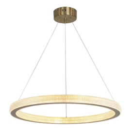 PENDENTE LED INTENSE REDONDO 3000K 67W BIVOLT Ø80CM ALUMÍNIO E ACRÍLICO DOURADO ESCOVADO | USINA IMPORTS UI20000/1DR PENDENTE LED INTENSE REDONDO 3000K 67W BIVOLT Ø80CM ALUMÍNIO E ACRÍLICO DOURADO ESCOVADO | USINA IMPORTS UI20000/1DR