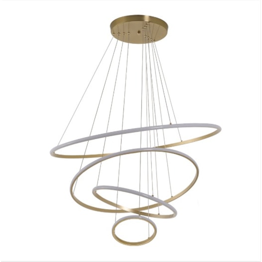 PENDENTE LED INVERSE 20/40/60/80 5M 99W 3000K DOURADO | NORDECOR 2168 PENDENTE LED INVERSE 20/40/60/80 5M 99W 3000K DOURADO | NORDECOR 2168