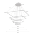 PENDENTE LED INVERSE QUADRADO 3000K 120W BIVOLT 80X80CM ALUMÍNIO BRANCO | NORDECOR 2169-1