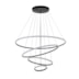 PENDENTE LED INVERSE RED. 4*AROS 99W 3000K PRETO | NORDECOR 2167