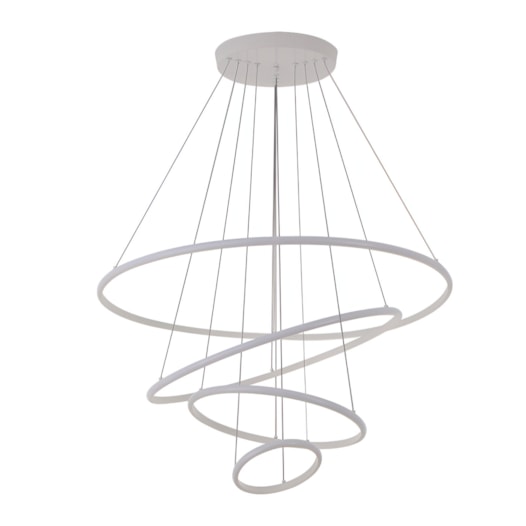 PENDENTE LED INVERSE REDONDO 3000K 99W BIVOLT Ø80CM ALUMÍNIO BRANCO | NORDECOR 2166-1 PENDENTE LED INVERSE REDONDO 3000K 99W BIVOLT Ø80CM ALUMÍNIO BRANCO | NORDECOR 2166-1