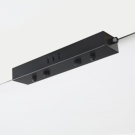 PENDENTE LED ISI RETANGULAR 3000K 30W BIVOLT 18X100CM ALUMÍNIO PRETO | NORDECOR 2522 PENDENTE LED ISI RETANGULAR 3000K 30W BIVOLT 18X100CM ALUMÍNIO PRETO | NORDECOR 2522
