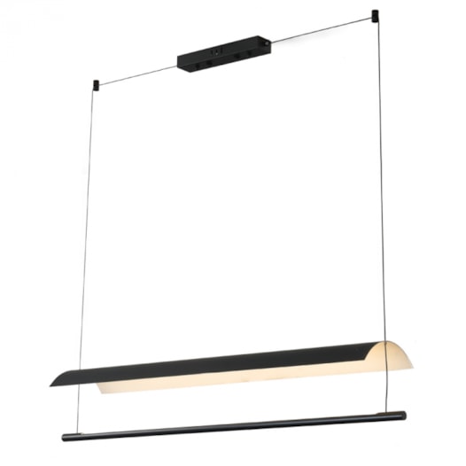 PENDENTE LED ISI RETANGULAR 3000K 30W BIVOLT 18X100CM ALUMÍNIO PRETO | NORDECOR 2522 PENDENTE LED ISI RETANGULAR 3000K 30W BIVOLT 18X100CM ALUMÍNIO PRETO | NORDECOR 2522