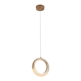 PENDENTE LED JEWEL REDONDO 3000K 4W BIVOLT 22XØ20CM ALUMÍNIO E ACRÍLICO DOURADO POLIDO | USINA IMPORTS UI20375/20DR PENDENTE LED JEWEL REDONDO 3000K 4W BIVOLT 22XØ20CM ALUMÍNIO E ACRÍLICO DOURADO POLIDO | USINA IMPORTS UI20375/20DR