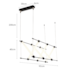 PENDENTE LED JULI 54W 3000K PRETO | NORDECOR 2731