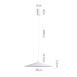 PENDENTE LED KALE DRE 38CM 10W 3000K BRANCO | NORDECOR 2863