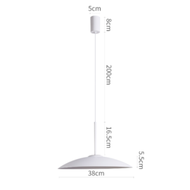 PENDENTE LED KALE GER 38CM 10W 3000K BRANCO | NORDECOR 2859