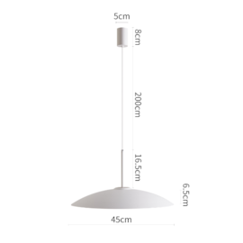 PENDENTE LED KALE GER 45CM 10W 3000K BRANCO | NORDECOR 2861