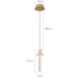 PENDENTE LED KALU 3W 3000K DOURADO FOSCO | NORDECOR 2766 PENDENTE LED KALU 3W 3000K DOURADO FOSCO | NORDECOR 2766