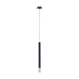 PENDENTE LED LANA CILÍNDRICO 3000K 3W BIVOLT 35XØ2,5CM METAL PRETO | NORDECOR 2691