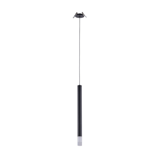 PENDENTE LED LANA CILÍNDRICO 3000K 3W BIVOLT 35XØ2,5CM METAL PRETO | NORDECOR 2691