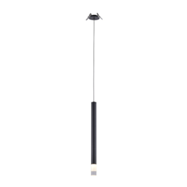 PENDENTE LED LANA CILÍNDRICO 3000K 3W BIVOLT 35XØ2,5CM METAL PRETO | NORDECOR 2691