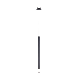 PENDENTE LED LANA CILÍNDRICO 3000K 3W BIVOLT 50XØ2,5CM METAL PRETO | NORDECOR 2692