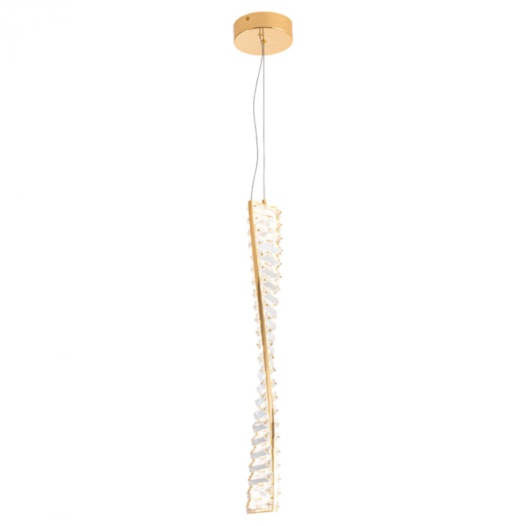 PENDENTE LED LANCIATO 3000K 12W BIVOLT DOURADO E TRANSPARENTE | STUDIOLUCE PD1768 PENDENTE LED LANCIATO 3000K 12W BIVOLT DOURADO E TRANSPARENTE | STUDIOLUCE PD1768