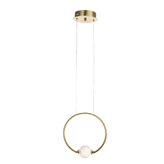 PENDENTE LED LETTO 3000K 10W BIVOLT Ø20CM METAL E ACRÍLICO GOLD E TRANSPARENTE | SKYLIGHT SKY-3093 PENDENTE LED LETTO 3000K 10W BIVOLT Ø20CM METAL E ACRÍLICO GOLD E TRANSPARENTE | SKYLIGHT SKY-3093
