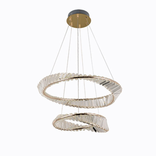 PENDENTE LED LEZIE 3000K 71W BIVOLT Ø60CM METAL E ACRÍLICO OURO | NORDECOR 2737 PENDENTE LED LEZIE 3000K 71W BIVOLT Ø60CM METAL E ACRÍLICO OURO | NORDECOR 2737