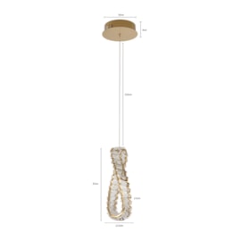 PENDENTE LED LEZIE IN 3000K 21W BIVOLT DOURADO | NORDECOR 2740