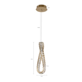 PENDENTE LED LEZIE IN 3000K 33W BIVOLT DOURADO | NORDECOR 2741