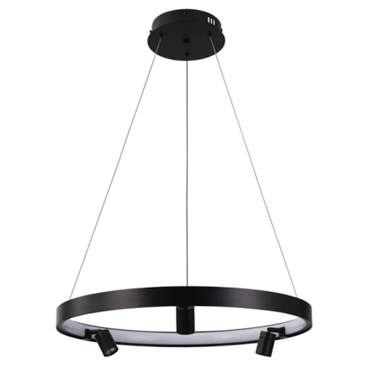 PENDENTE LED LILLA REDONDO 3000K 48W BIVOLT Ø60X180CM ALUMÍNIO E SILICONE PRETO | NORDECOR 2539 PENDENTE LED LILLA REDONDO 3000K 48W BIVOLT Ø60X180CM ALUMÍNIO E SILICONE PRETO | NORDECOR 2539