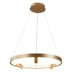 PENDENTE LED LILLA REDONDO 3000K 48W BIVOLT Ø60X180CM DOURADO FOSCO | NORDECOR 2540