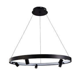 PENDENTE LED LILLA REDONDO 3000K 52W BIVOLT Ø80X300CM ALUMÍNIO E SILICONE PRETO | NORDECOR 2541 PENDENTE LED LILLA REDONDO 3000K 52W BIVOLT Ø80X300CM ALUMÍNIO E SILICONE PRETO | NORDECOR 2541