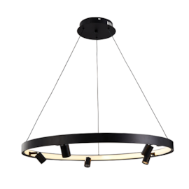 PENDENTE LED LILLA REDONDO 3000K 52W BIVOLT Ø80X300CM ALUMÍNIO E SILICONE PRETO | NORDECOR 2541 PENDENTE LED LILLA REDONDO 3000K 52W BIVOLT Ø80X300CM ALUMÍNIO E SILICONE PRETO | NORDECOR 2541