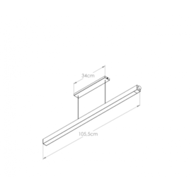 PENDENTE LED LINEA DIMMER LINEAR 6000K 20W 220V 104CM | BELLA ITALIA PE15802-220 PENDENTE LED LINEA DIMMER LINEAR 6000K 20W 220V 104CM | BELLA ITALIA PE15802-220
