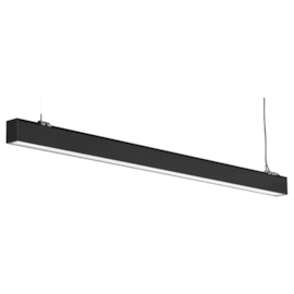 PENDENTE LED LINEAR DIFUSO 3000K 30W BIVOLT 120CM ABS PRETO | SL ILUMINAÇÃO 2090-398