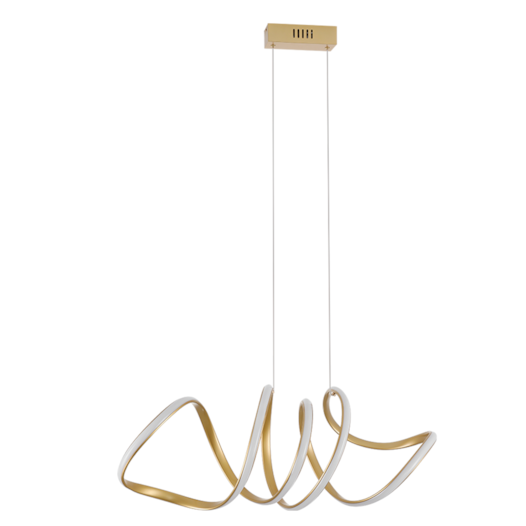 PENDENTE LED LIRE 3000K 58W BIVOLT 27X70CM ALUMÍNIO DOURADO FOSCO | NORDECOR 2138 PENDENTE LED LIRE 3000K 58W BIVOLT 27X70CM ALUMÍNIO DOURADO FOSCO | NORDECOR 2138