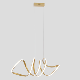 PENDENTE LED LIRE 3000K 58W BIVOLT 27X70CM ALUMÍNIO DOURADO FOSCO | NORDECOR 2138 PENDENTE LED LIRE 3000K 58W BIVOLT 27X70CM ALUMÍNIO DOURADO FOSCO | NORDECOR 2138