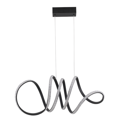 PENDENTE LED LIRE CRISTAL 3000K 58W BIVOLT 27X70X27CM ALUMÍNIO E ACRÍLICO PRETO | NORDECOR 2322 PENDENTE LED LIRE CRISTAL 3000K 58W BIVOLT 27X70X27CM ALUMÍNIO E ACRÍLICO PRETO | NORDECOR 2322