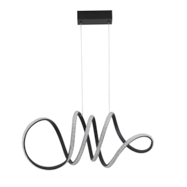 PENDENTE LED LIRE CRISTAL 3000K 58W BIVOLT 27X70X27CM ALUMÍNIO E ACRÍLICO PRETO | NORDECOR 2322 PENDENTE LED LIRE CRISTAL 3000K 58W BIVOLT 27X70X27CM ALUMÍNIO E ACRÍLICO PRETO | NORDECOR 2322