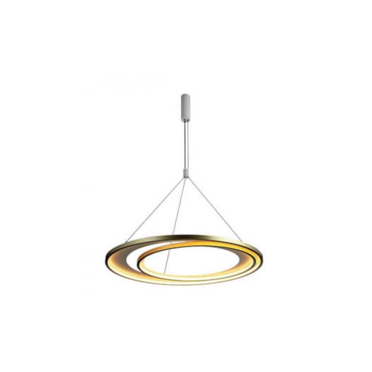 PENDENTE LED LOOP METAL BRANCO E DOURADO 76W 3000K | BELLA ILUMINAÇÃO HM010WG PENDENTE LED LOOP METAL BRANCO E DOURADO 76W 3000K | BELLA ILUMINAÇÃO HM010WG