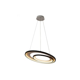 PENDENTE LED LOOP METAL PRETO E BRANCO 48W 3000K | BELLA ILUMINAÇÃO HM009WB PENDENTE LED LOOP METAL PRETO E BRANCO 48W 3000K | BELLA ILUMINAÇÃO HM009WB