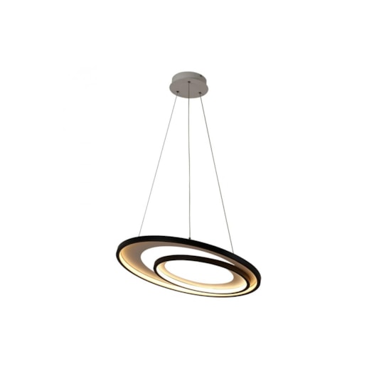 PENDENTE LED LOOP METAL PRETO E BRANCO 48W 3000K | BELLA ILUMINAÇÃO HM009WB PENDENTE LED LOOP METAL PRETO E BRANCO 48W 3000K | BELLA ILUMINAÇÃO HM009WB