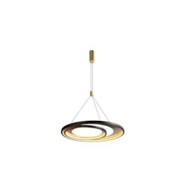 PENDENTE LED LOOP METAL PRETO E DOURADO 48W 3000K | BELLA ILUMINAÇÃO HM009BG PENDENTE LED LOOP METAL PRETO E DOURADO 48W 3000K | BELLA ILUMINAÇÃO HM009BG