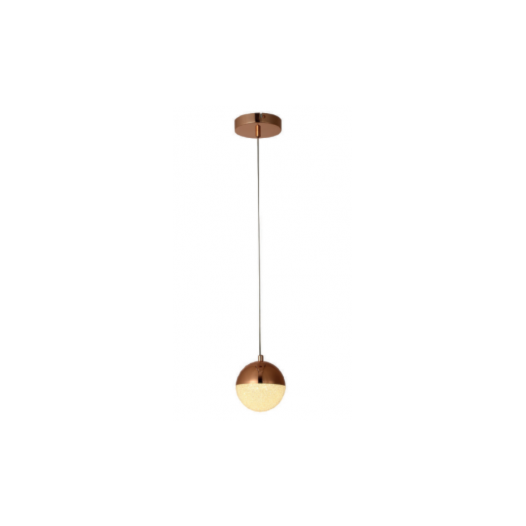 PENDENTE LED LUNA METAL E ACRÍLICO COBRE E TRANSPARENTE 6W 3000K | BELLA ILUMINAÇÃO HM003E