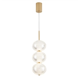 PENDENTE LED LUSE 3000K 21W 50CM OURO | NORDECOR 2795