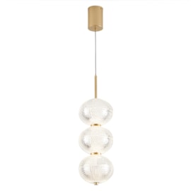 PENDENTE LED LUSE 3000K 21W 50CM OURO | NORDECOR 2795