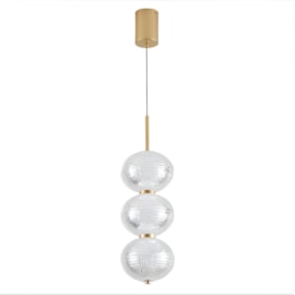 PENDENTE LED LUSE 3000K 21W 50CM OURO | NORDECOR 2795