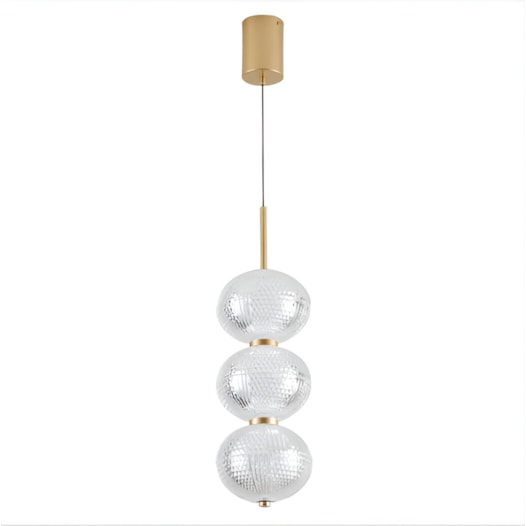 PENDENTE LED LUSE 3000K 21W 50CM OURO | NORDECOR 2795