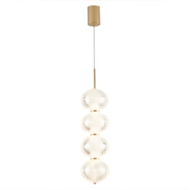 PENDENTE LED LUSE 3000K 28W 60CM OURO | NORDECOR 2796