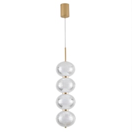 PENDENTE LED LUSE 3000K 28W 60CM OURO | NORDECOR 2796